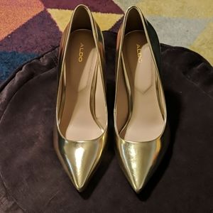 Gold Metallic Heels